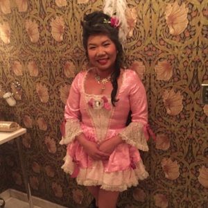 👑 Pink lace Marie Antoinette costume Size M/L